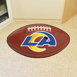 Los Angeles Rams Football Shaped Area Rug â€“ 22  x 35