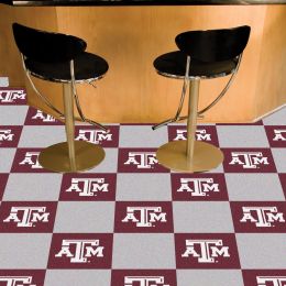Texas A&M University Vinyl Backed  Team Carpet Tiles