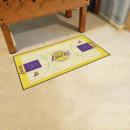 Los Angeles Lakers Basketball Large Court Runner Mat - 30 x 72