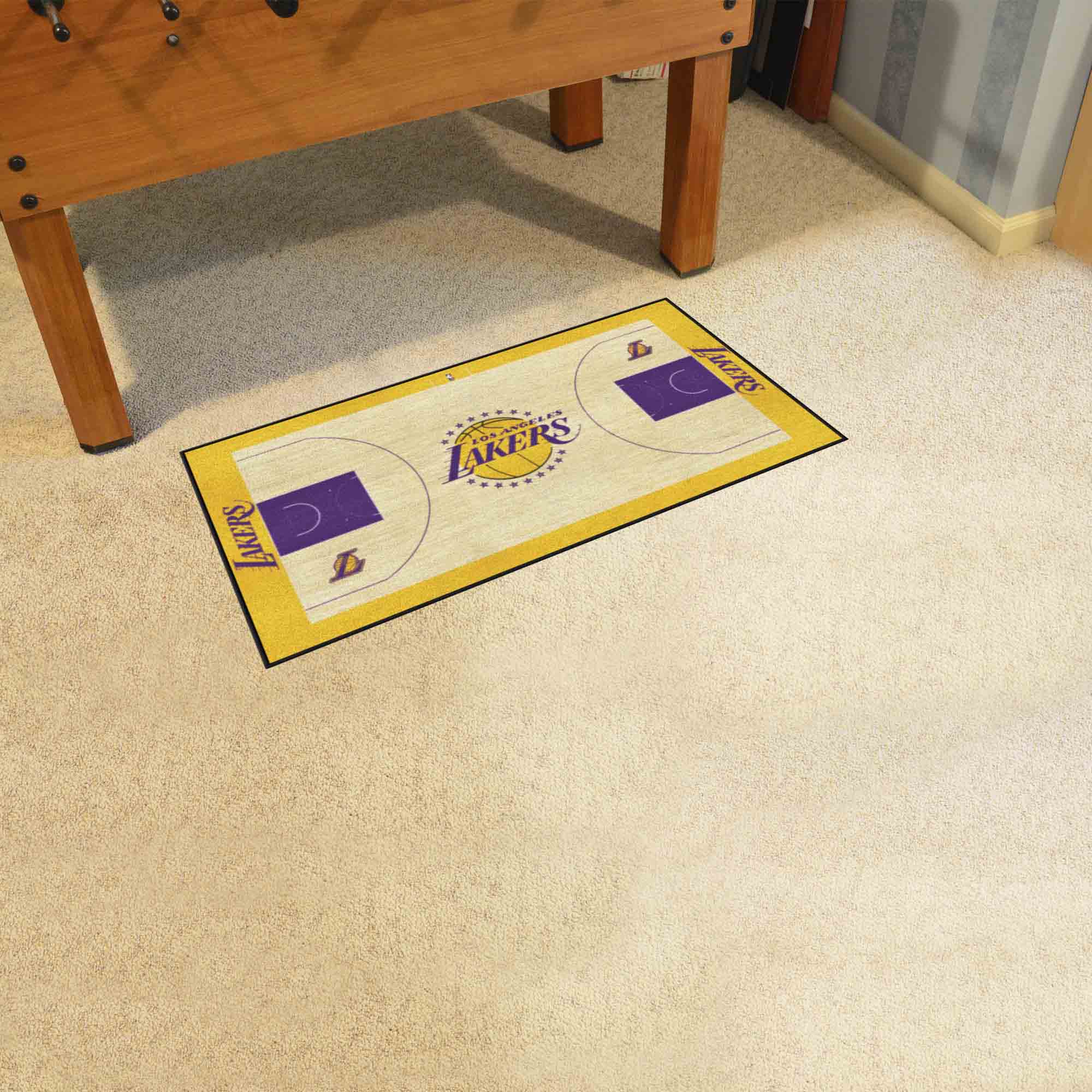 Los Angeles Lakers Basketball Court Runner Mat - 24 x 44