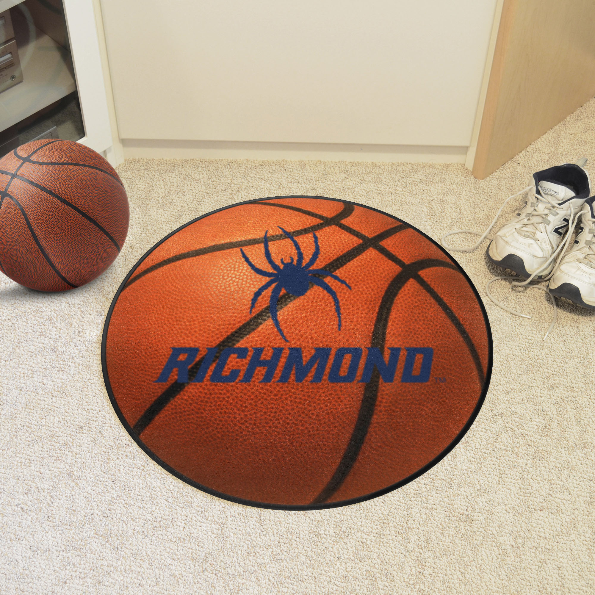 Richmond Spiders Basketball Shaped Area Rug