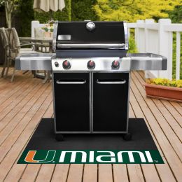 University of Miami Sports Outdoor  Grill Mat