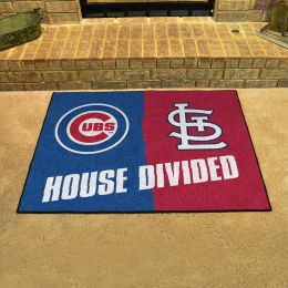 Chicago Cubs â€“ St. Louis Cardinals House Divided Mat