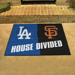 Los Angeles Dodgers â€“ San Francisco Giants House Divided Mat