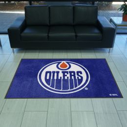 Edmonton Oilers Area Rug - Logo 4' x 6' Nylon