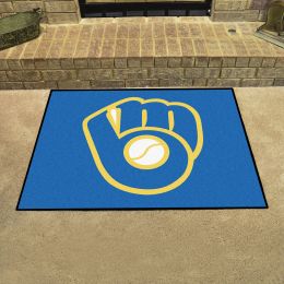 Milwaukee Brewers "Ball in Glove" All Star MLB Area Rug