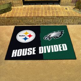 Steelers - Eagles House Divided Mat - 34 x 45