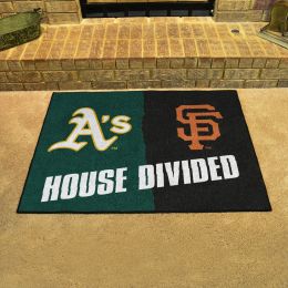 Oakland Athletics â€“ San Francisco Giants House Divided Mat