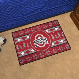 Ohio State Buckeyes Holiday Sweater Starter Doormat - 19 x 30
