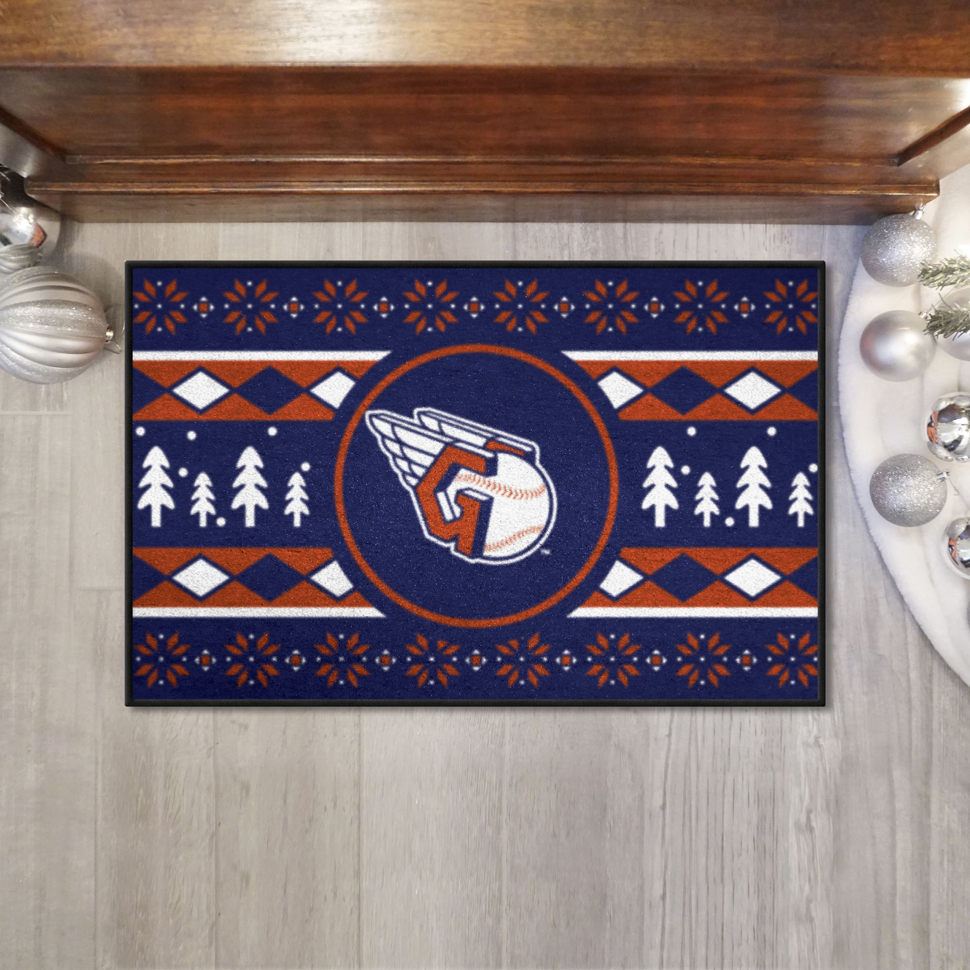Cleveland Guardians Starter Holiday Sweater Doormat - 19â€ x 30â€