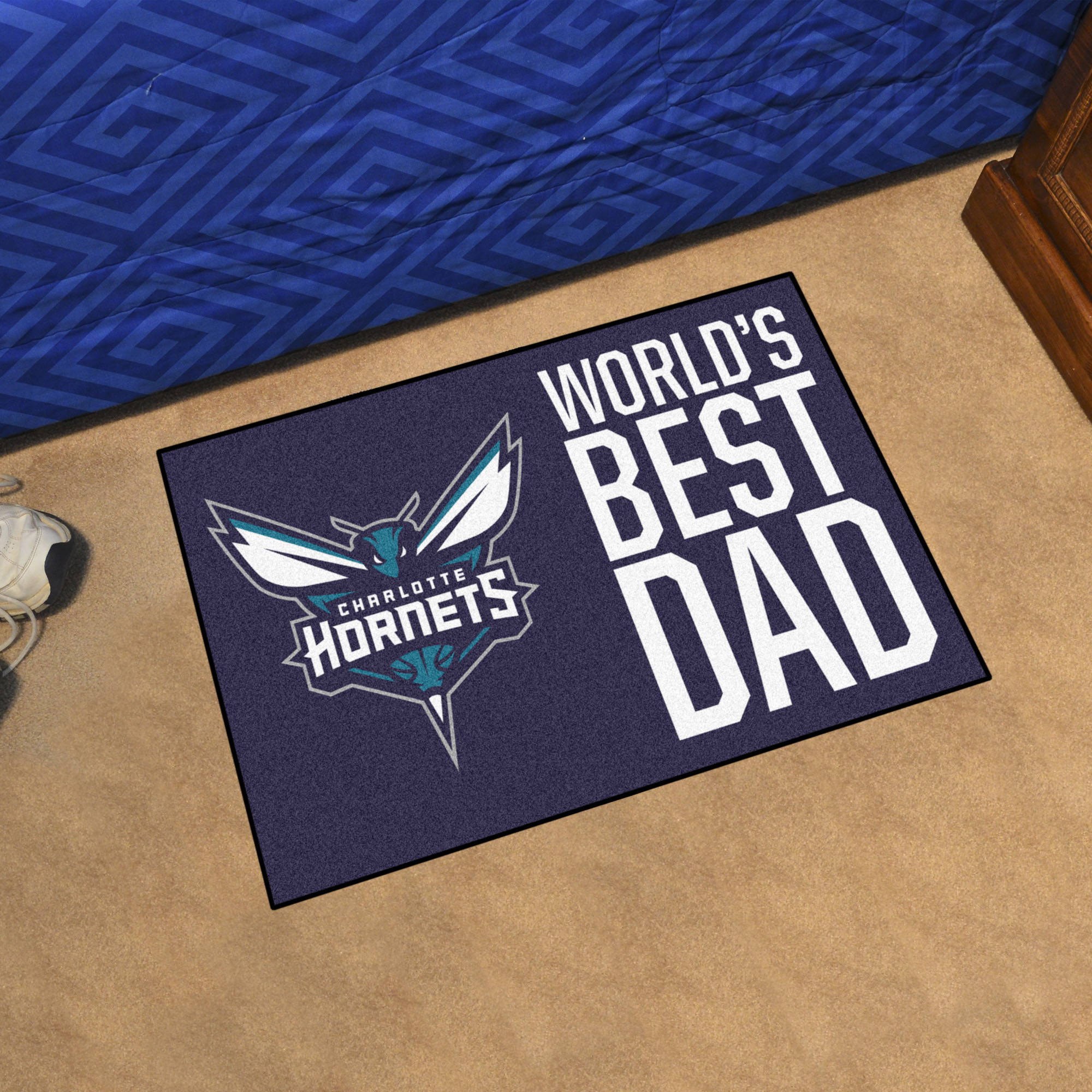 Charlotte Hornets Hornets World's Best Dad Starter Doormat - 19x30