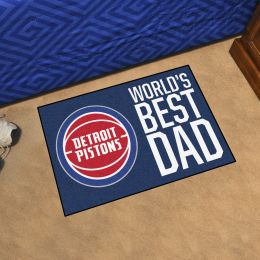 Detroit Pistons Pistons World's Best Dad Starter Doormat - 19x30