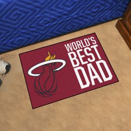 Miami Heat Heat World's Best Dad Starter Doormat - 19x30