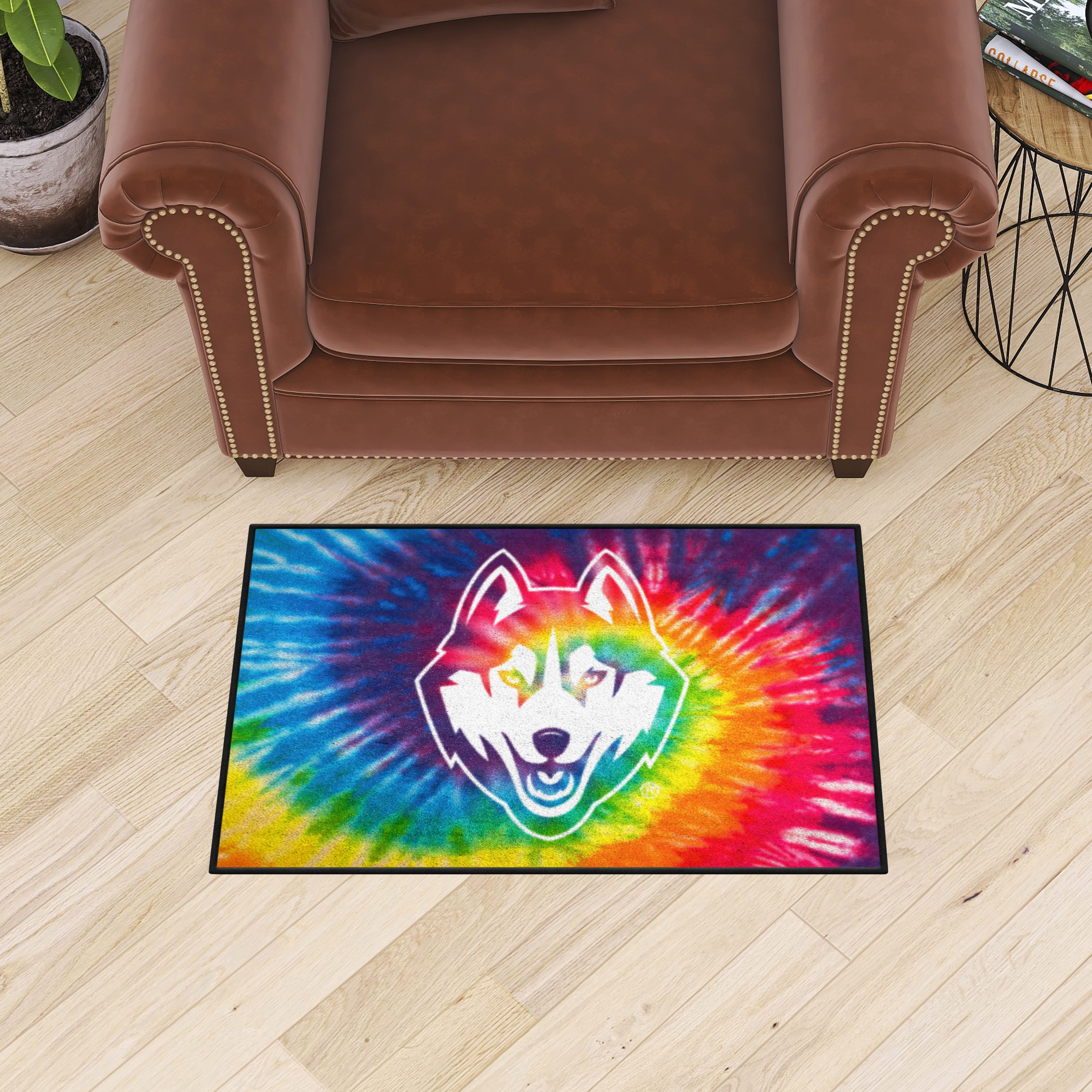 UConn Huskies Tie Dye Starter Doormat - 19 x 30
