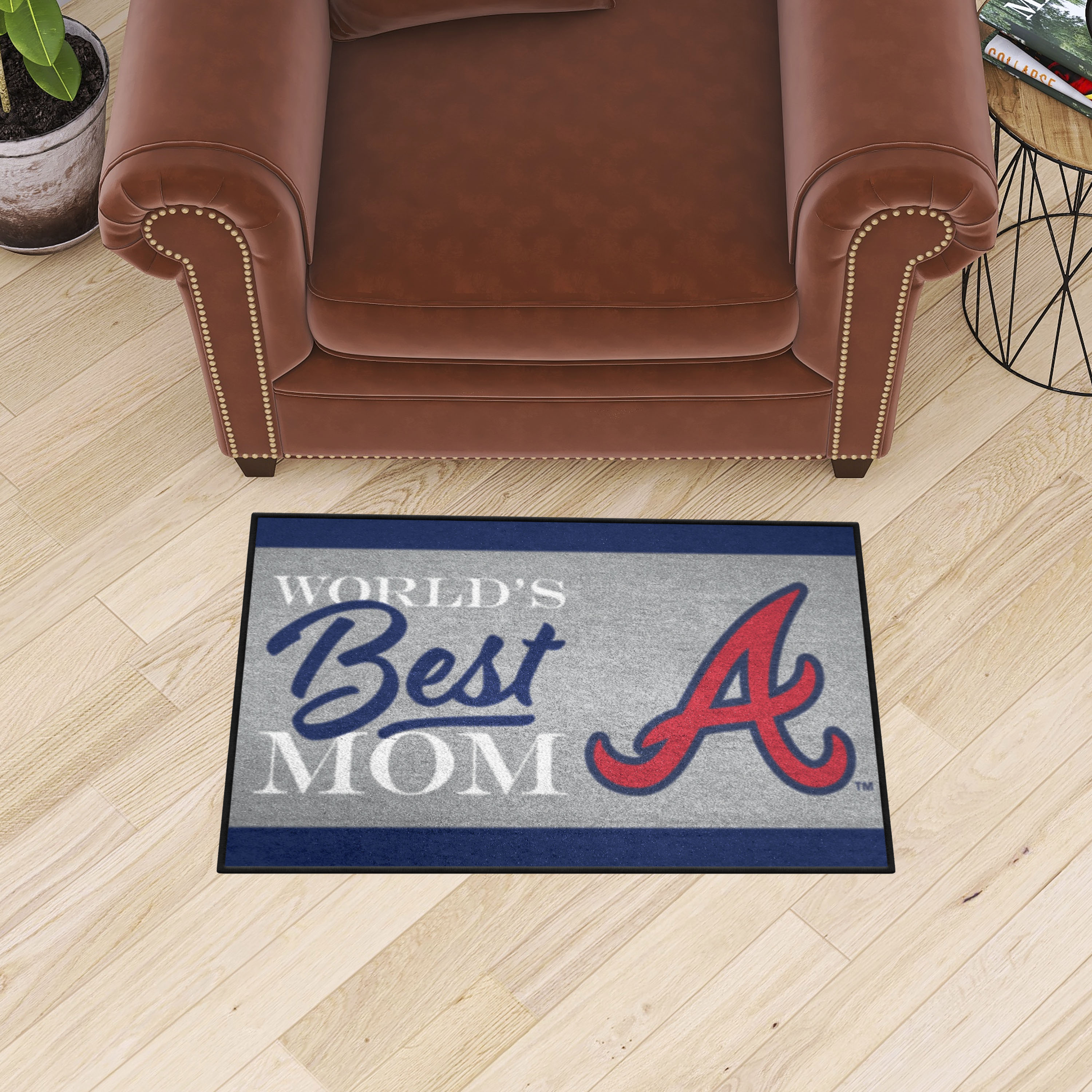 Atlanta Braves World's Best Mom Starter Doormat - 19 x 30