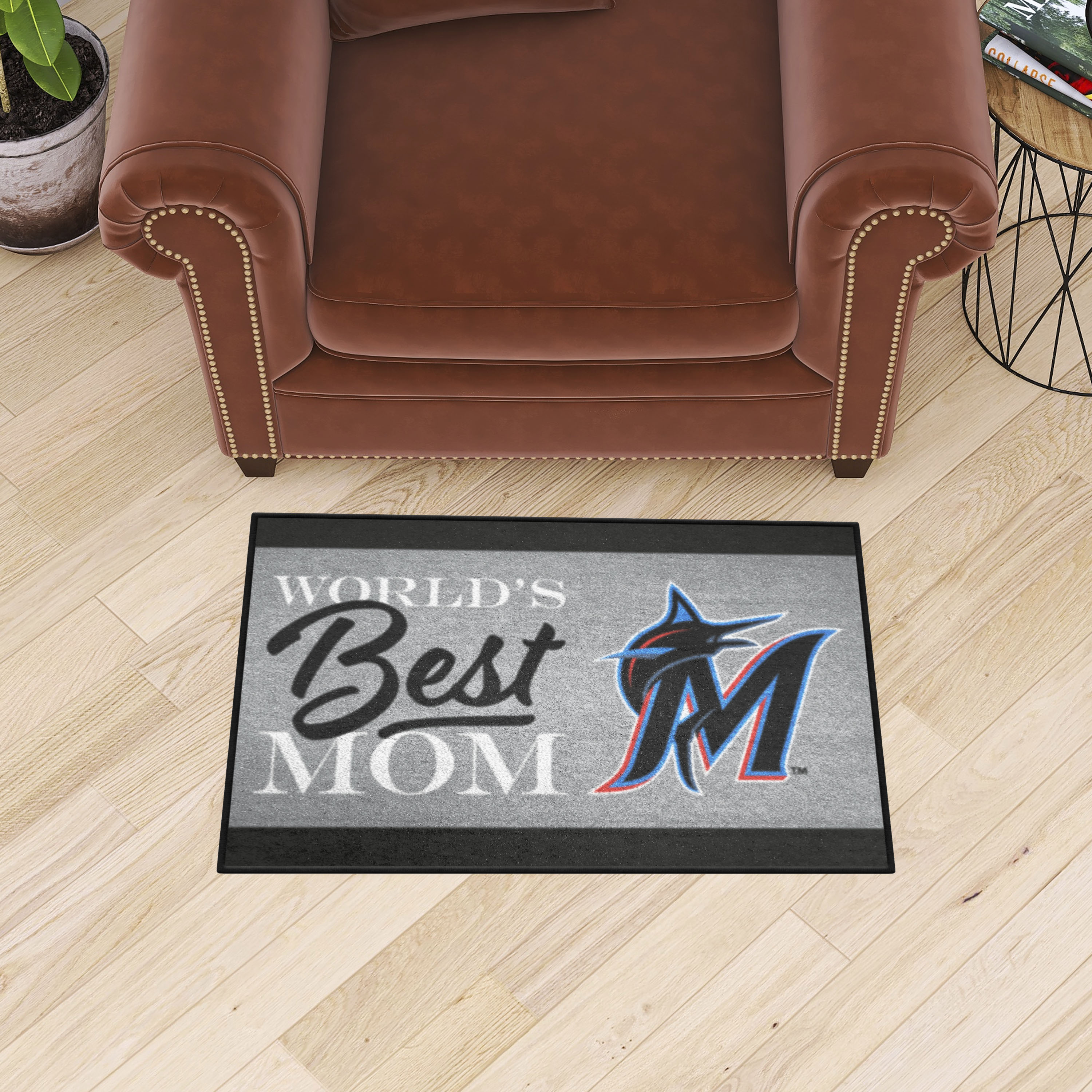 Miami Marlins World's Best Mom Starter Doormat - 19 x 30