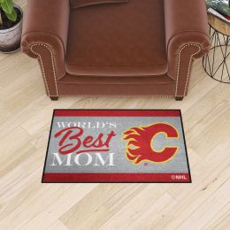 Calgary Flames World's Best Mom Starter Doormat - 19 x 30