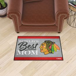 Chicago Blackhawks World's Best Mom Starter Doormat - 19 x 30