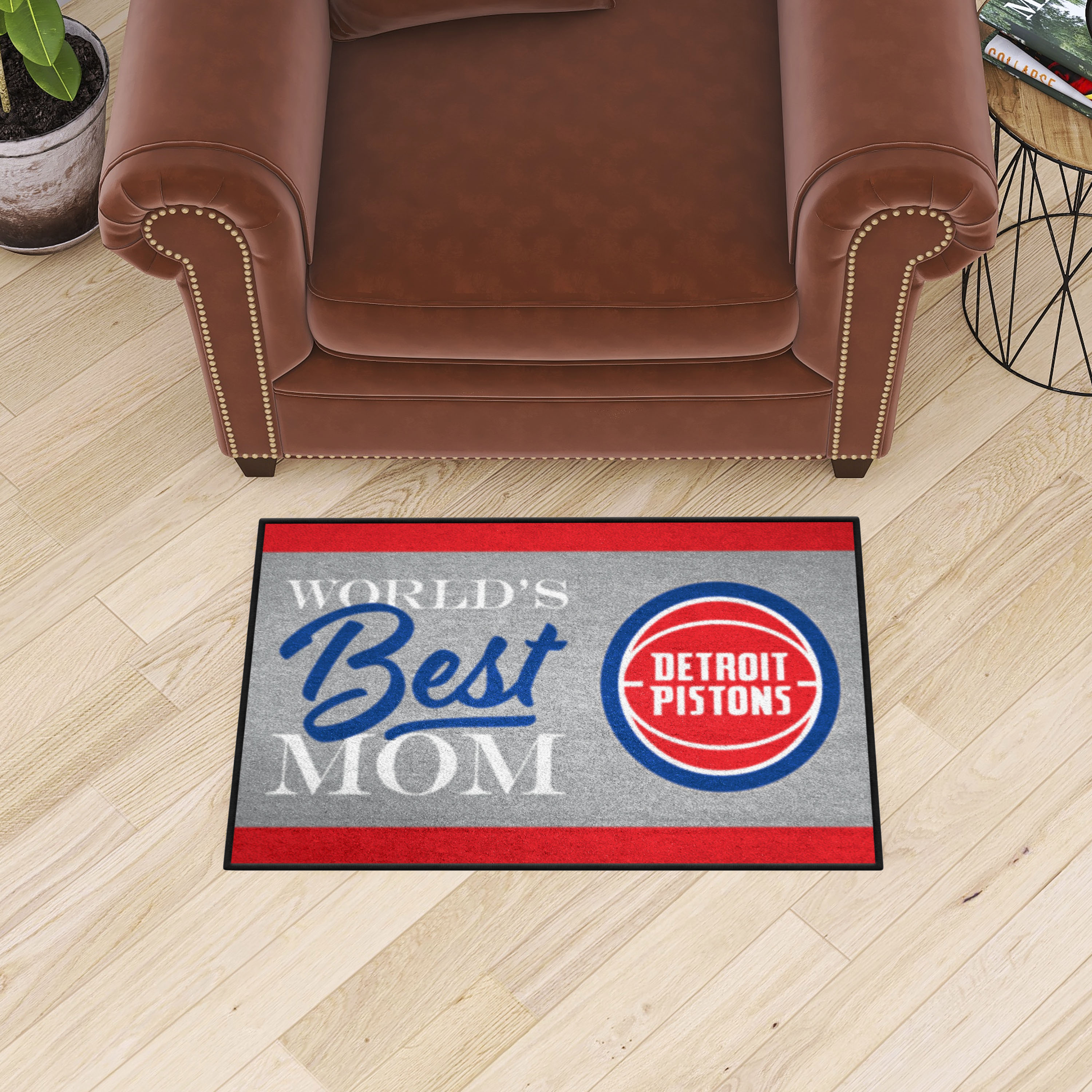Detroit Pistons World's Best Mom Starter Doormat - 19 x 30