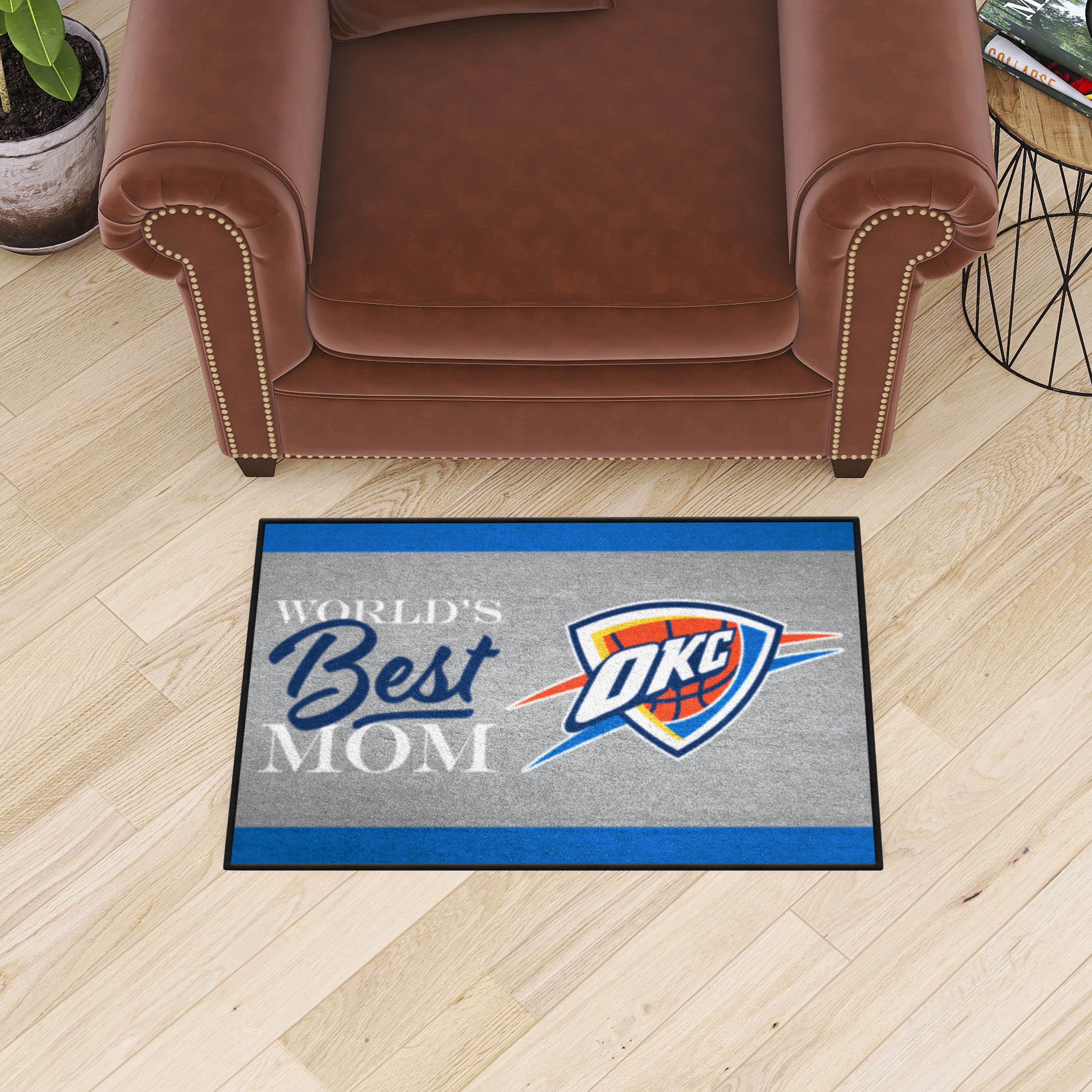 Oklahoma City Thunder World's Best Mom Starter Doormat - 19 x 30