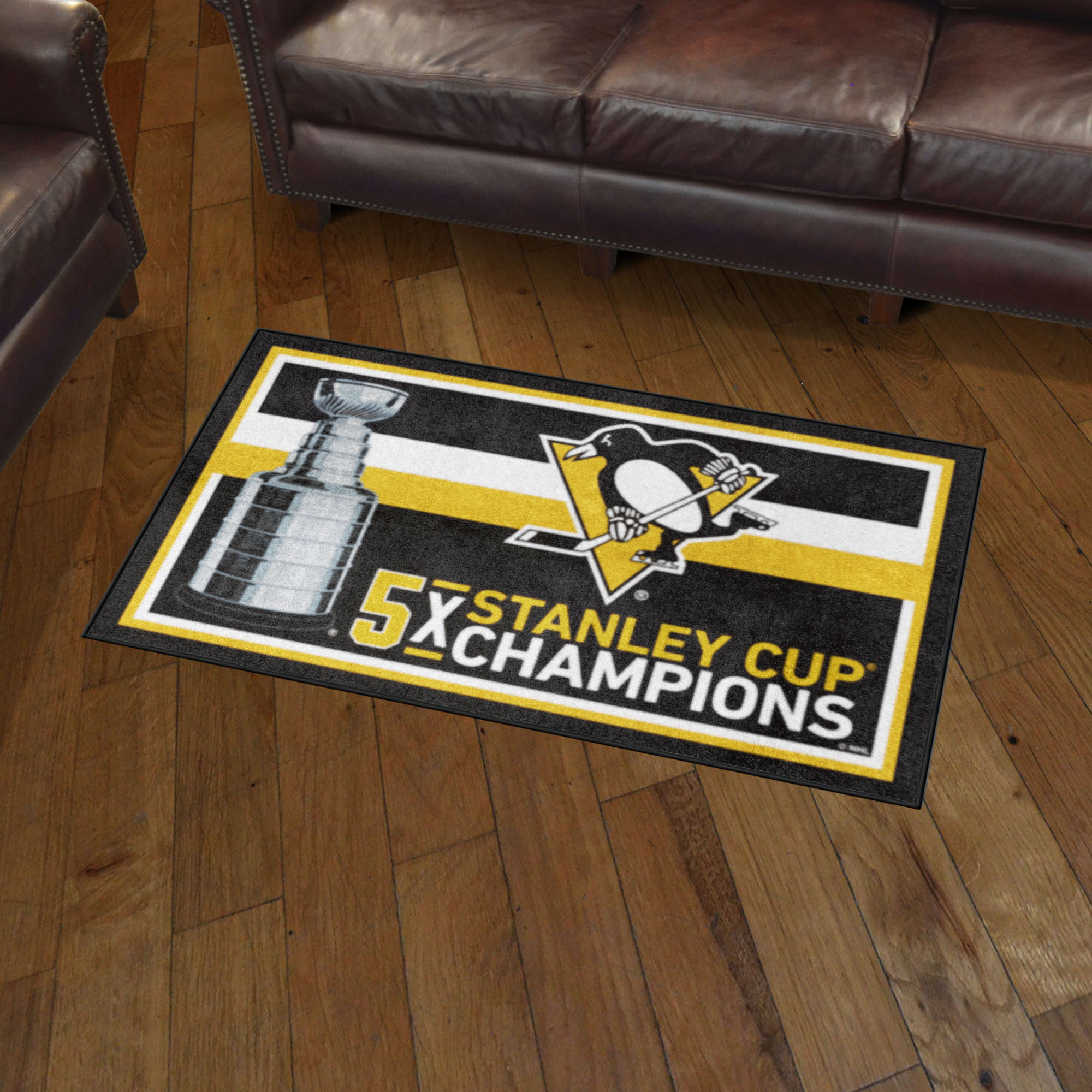 Pittsburgh Penguins Area Rug - Dynasty 3' x 5' Nylon
