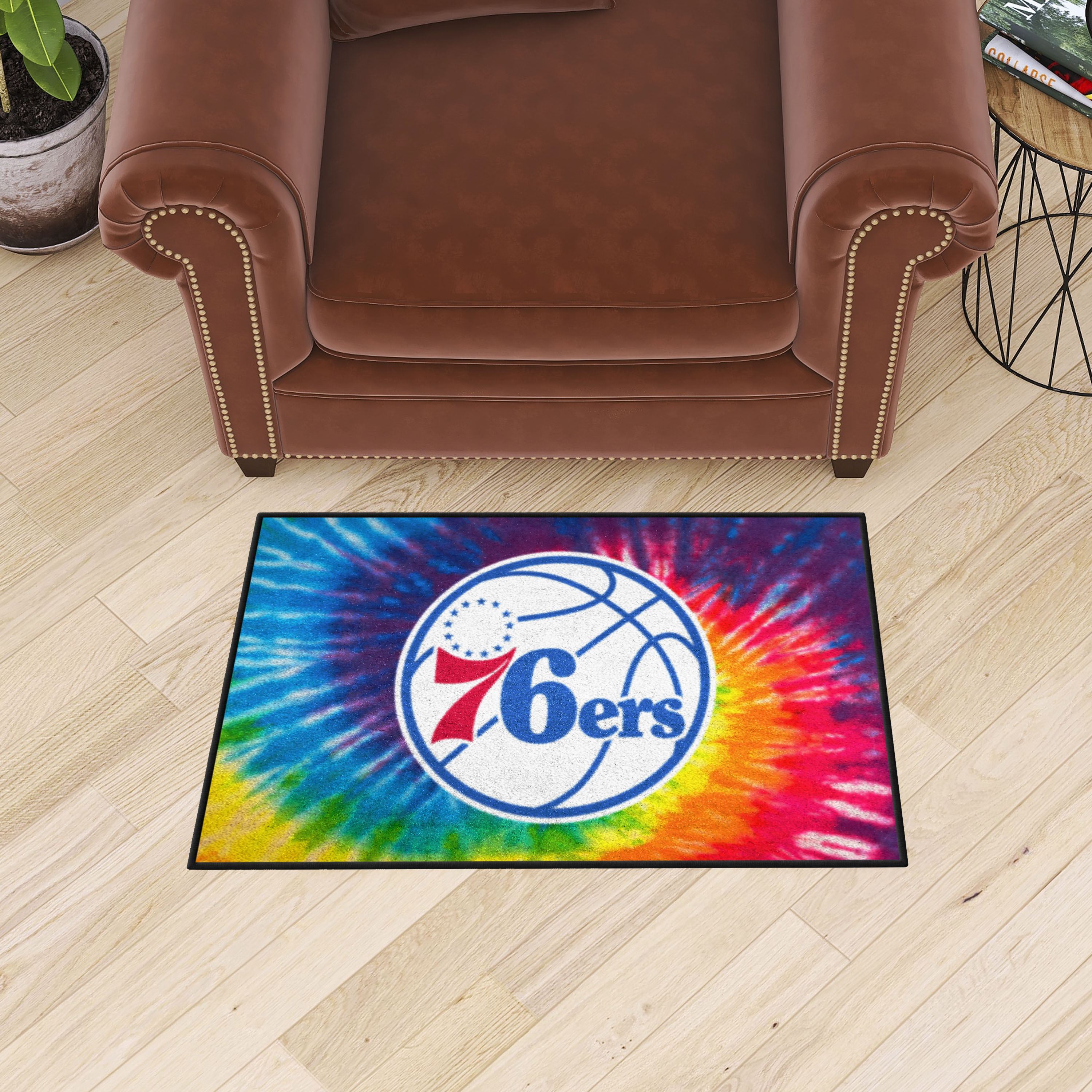 Philadelphia 76ers Tie Dye Starter Mat - 19 x 30