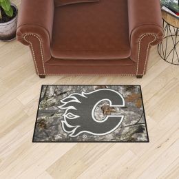 Calgary Flames Camo Starter Doormat - 19 x 30