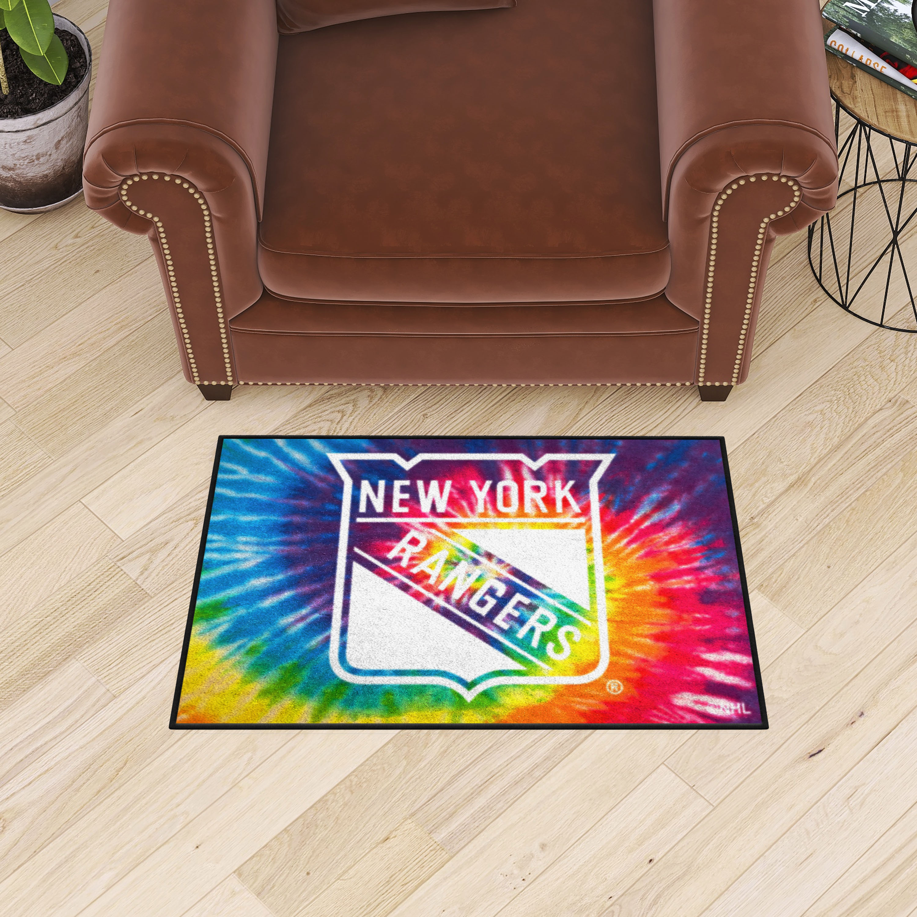 New York Rangers Tie Dye Starter Doormat - 19 x 30