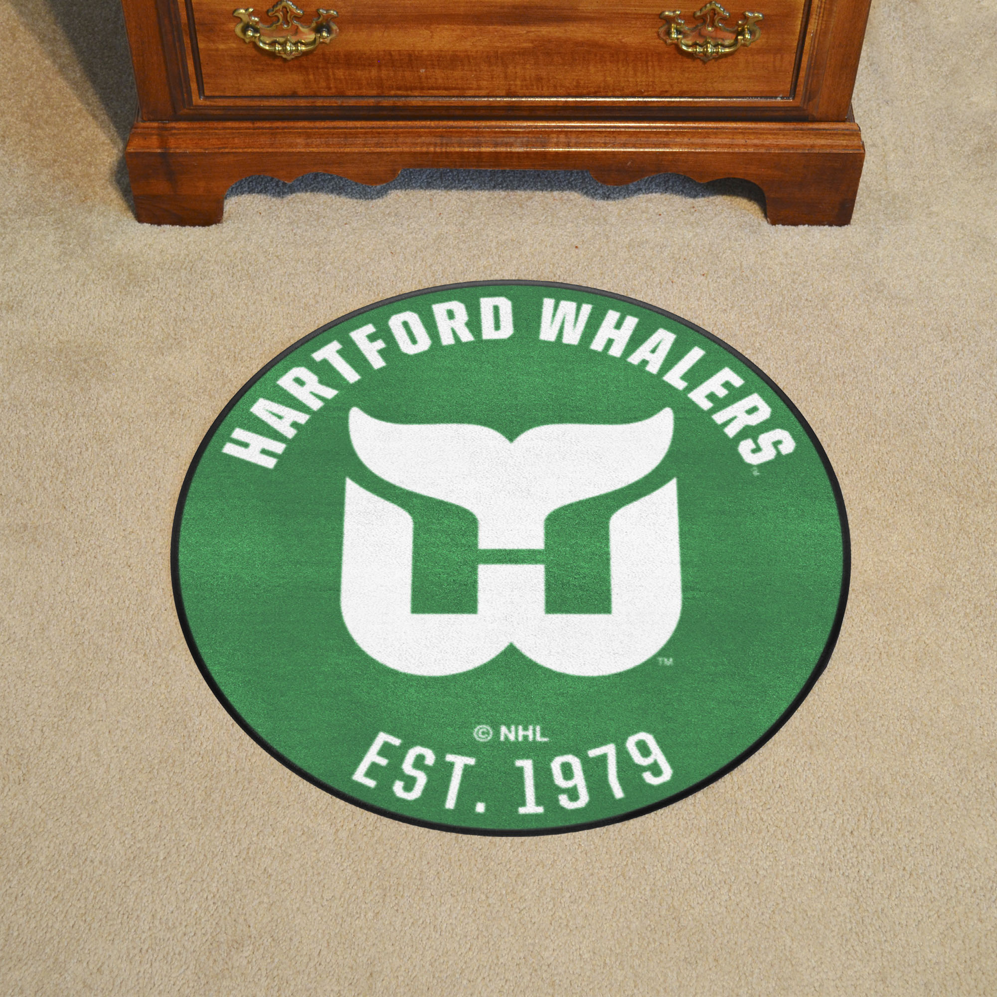 Hartford Whalers Retro Logo Roundel Mat - 27"