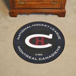 Montreal Canadiens Retro Logo Hockey Puck Shaped Area Rug