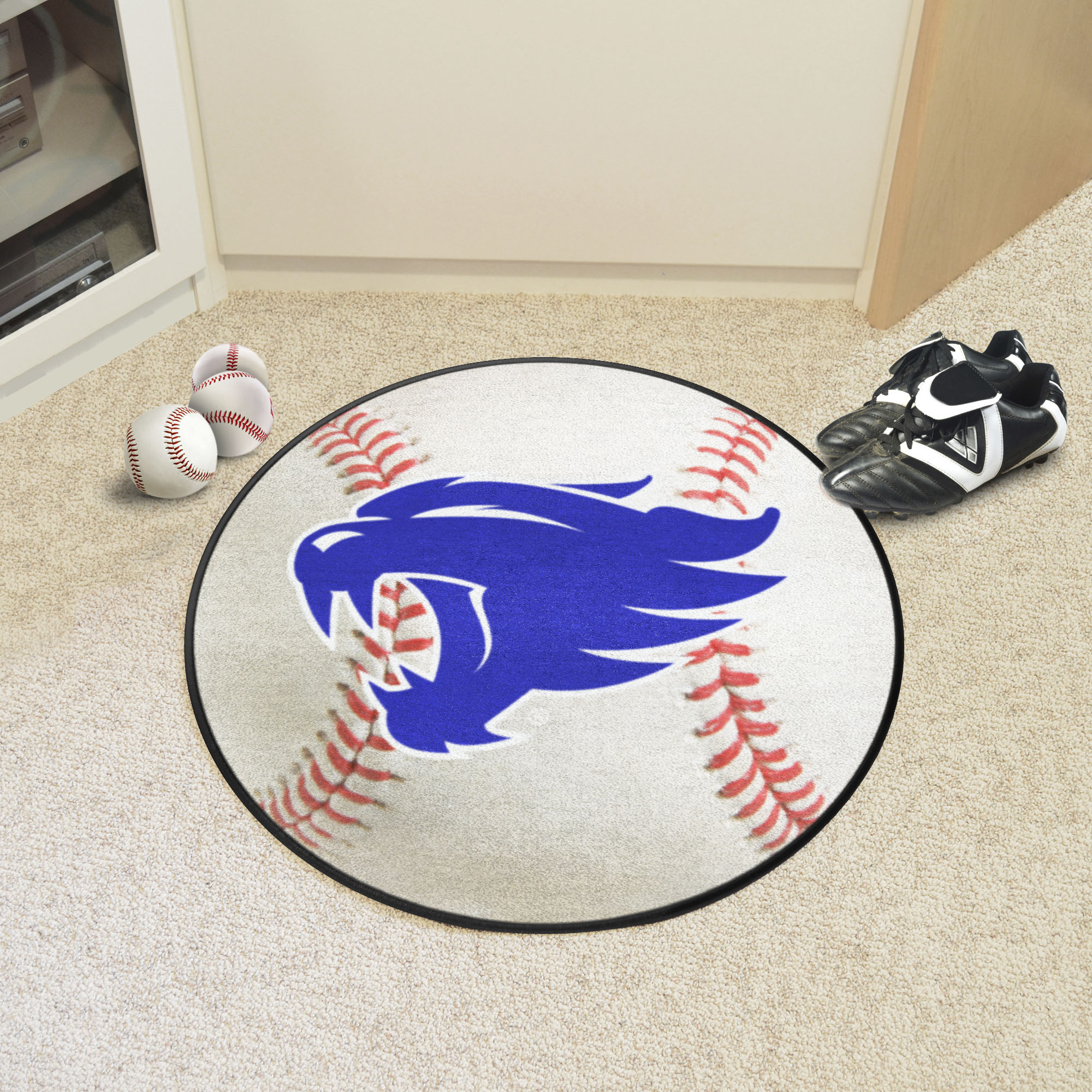 Kentucky Wildcats Logo Baseball Shaped Area Rug