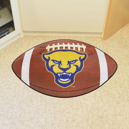 Pitt Panthers Logo Football Shaped Area Rug