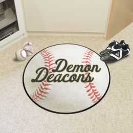 Wake Forest Demon Deacons Logo Baseball Shaped Area Rug