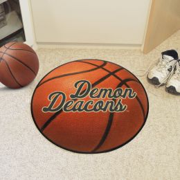 Wake Forest Demon Deacons Logo Basketball Shaped Area Rug