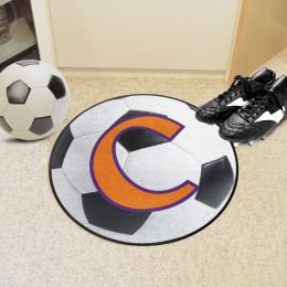 Clemson Tigers Alt Logo Soccer Ball Shaped Area Rug