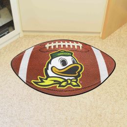 Oregon Ducks Alt Logo Football Shaped Area Rug