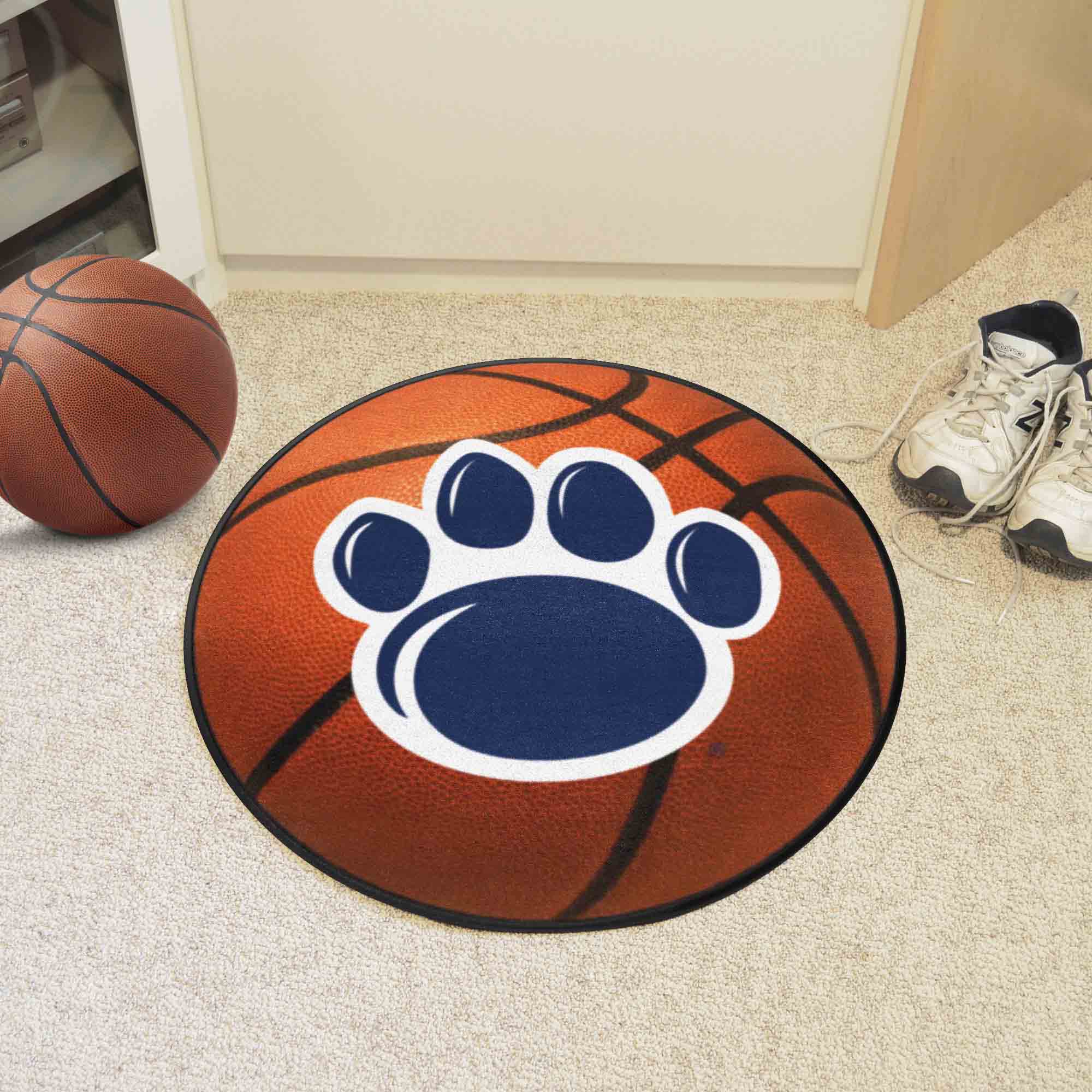 Penn State Nittany Lions Alt Logo Basketball Shaped Area Rug