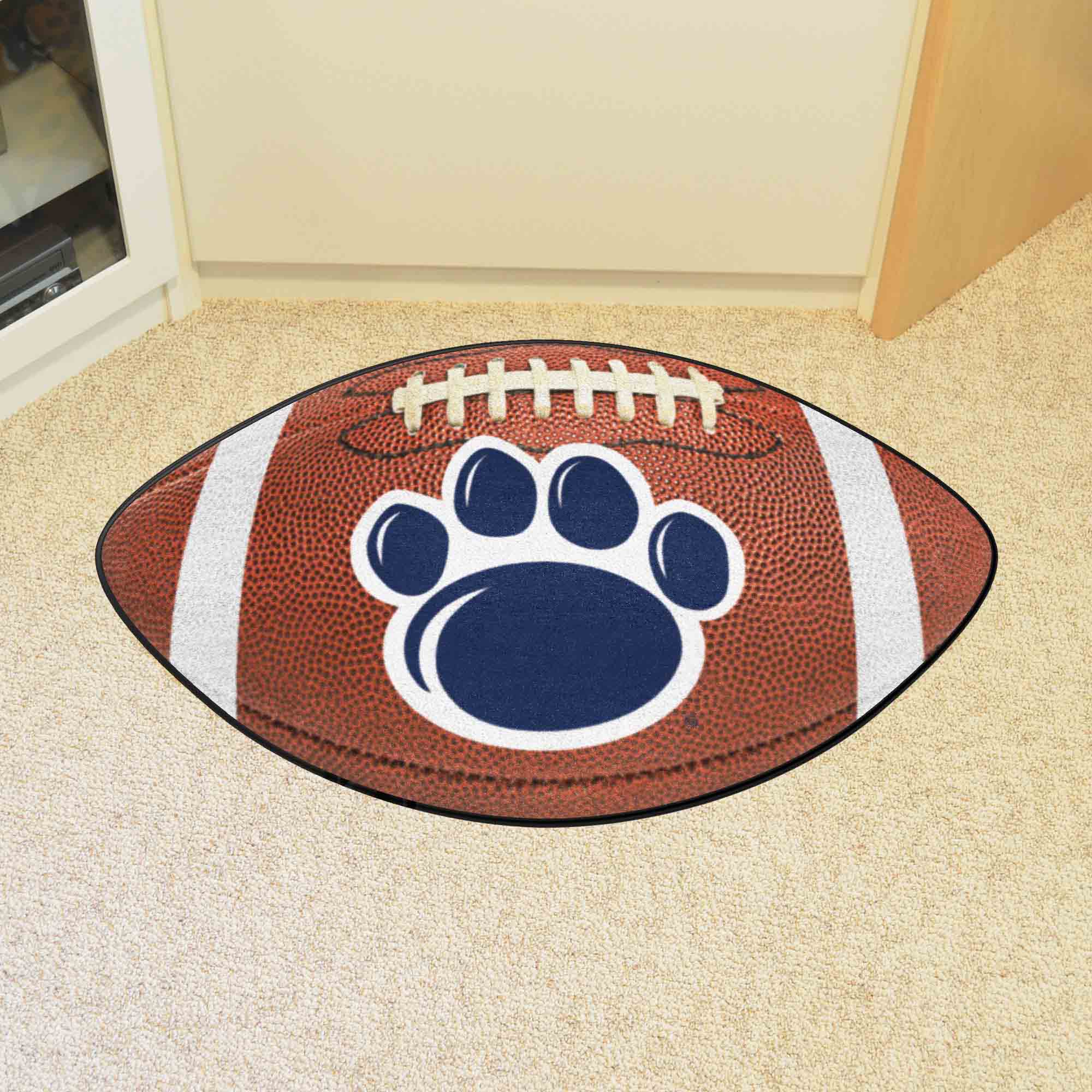 Penn State Nittany Lions Alt Logo Football Shaped Area Rug