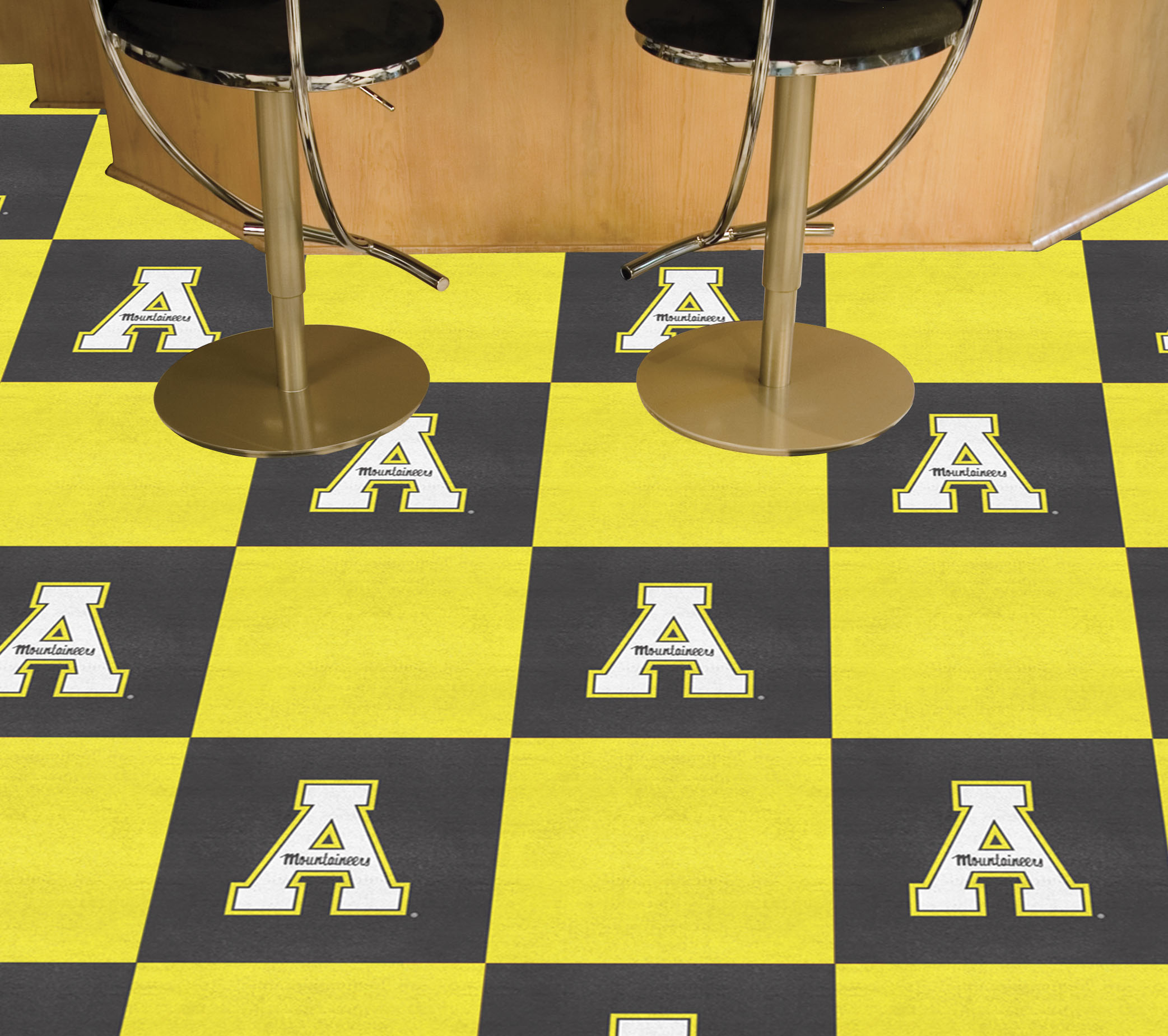 Appalachian State Mountaineers Team Carpet Tiles - 45 sq ft