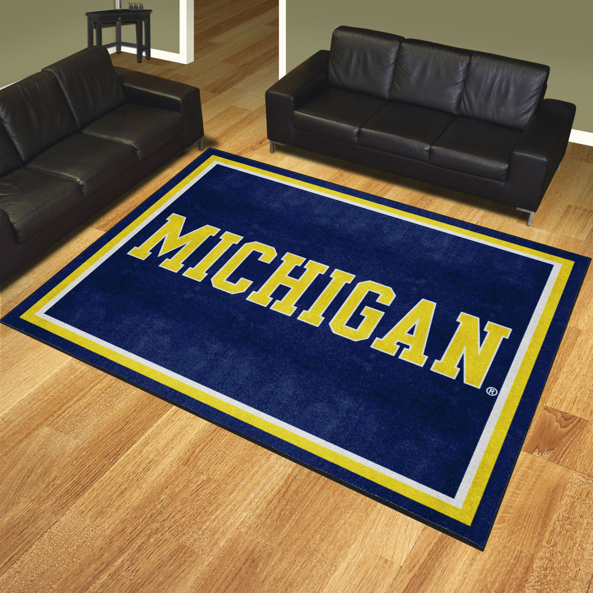 Michigan Wolverines Area Rug - 8' x 10' Wordmark Nylon