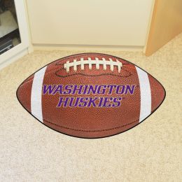 Washington Huskies Wordmark Football Shaped Area Rug