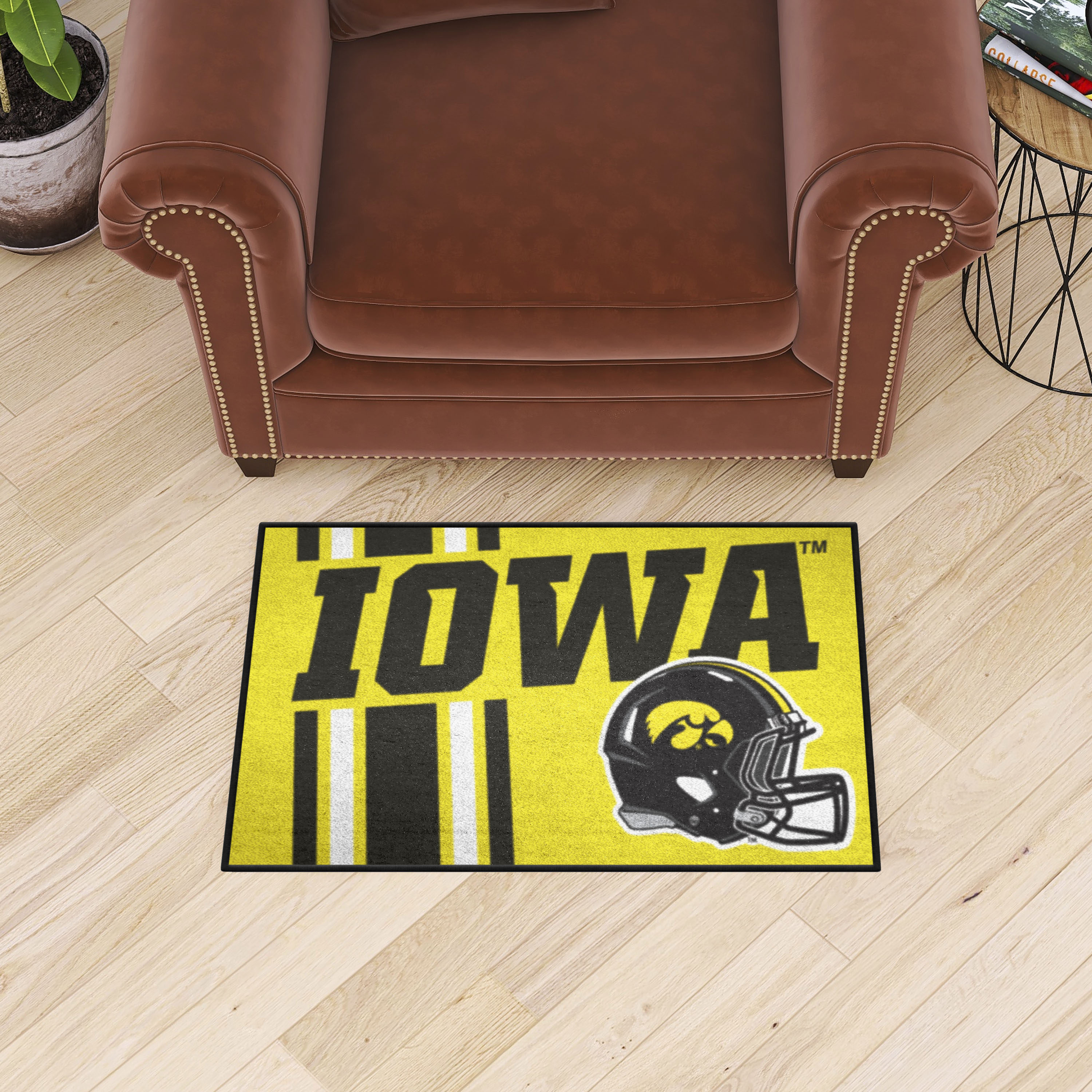 Iowa Hawkeyes Helmet Logo Starter Doormat - 19 x 30