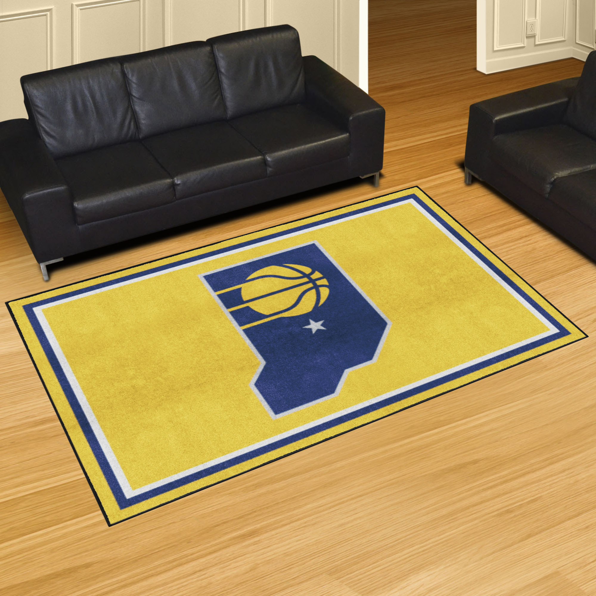 Indiana Pacers Area Rug - 5' x 8' Alt Logo Nylon