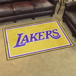 Los Angeles Lakers Area Rug - 4' x 6' Wordmark Nylon