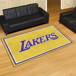 Los Angeles Lakers Area Rug - 5' x 8' Wordmark Nylon