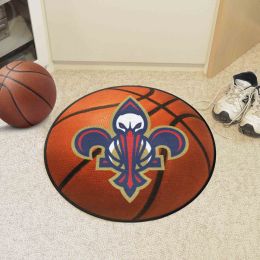 New Orleans Pelicans Basketball Shaped Alt Logo Area Rug