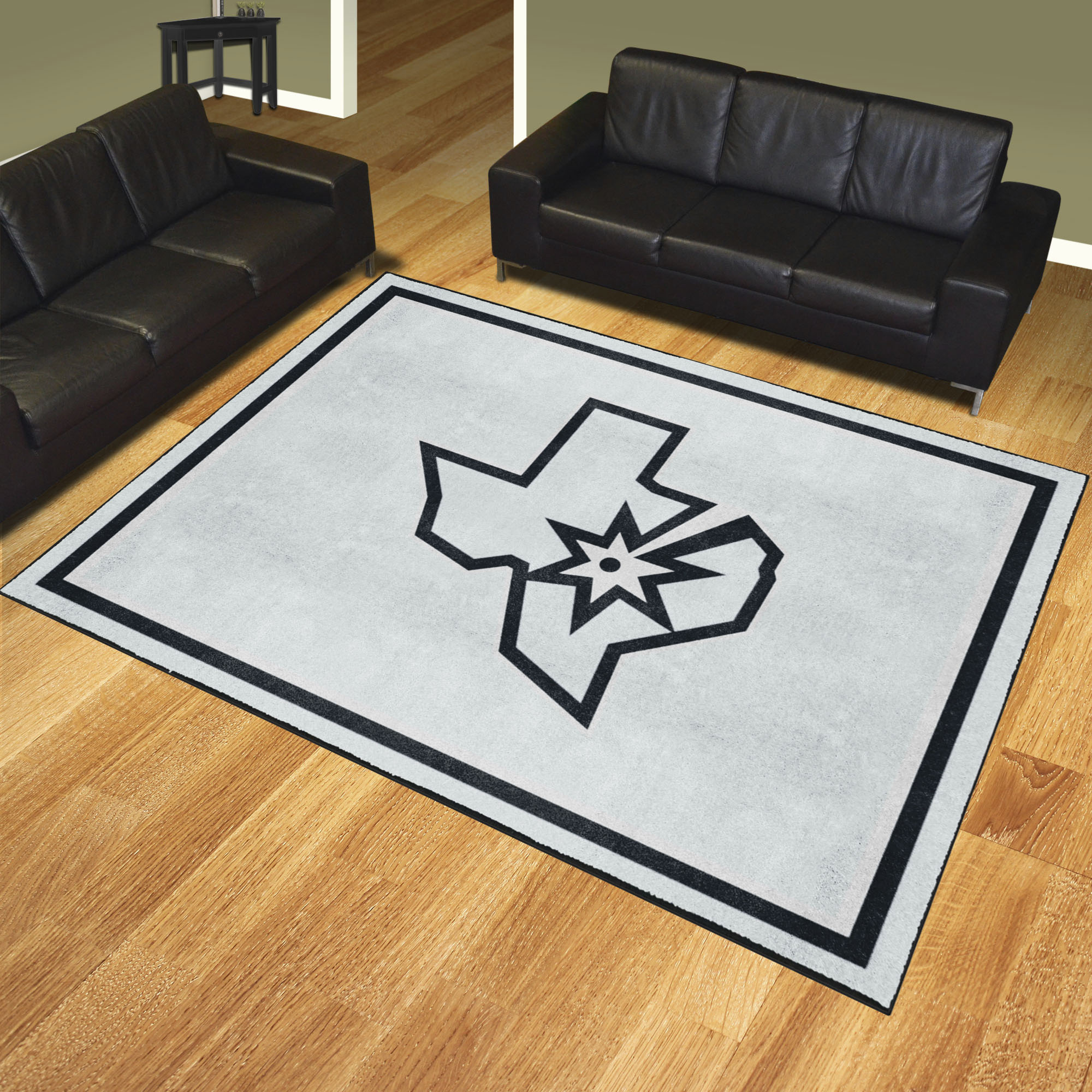 San Antonio Spurs Area Rug - 8' x 10' Alt Logo Nylon