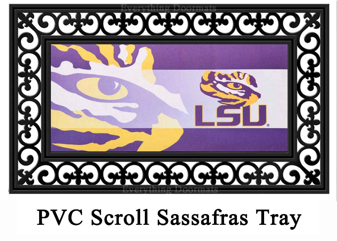 LSU Tigers Sassafras Mat 10 x 22 Insert Doormat