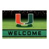 Miami  University Flocked Rubber Doormat - 18 x 30