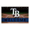 Tampa Bay Rays Flocked Rubber Doormat - 18 x 30